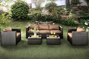 5pcs outdoor furniture set in brown by Furniture of America additional picture 2