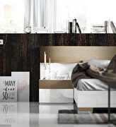Contemporary wave headboard design platform king bed by Fenicia Spain additional picture 2