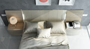 Contemporary tan high-gloss special order bed additional photo 2 of 1