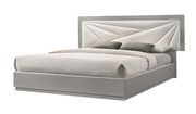 Florence leather headboard bed in taupe lacquer by J&M additional picture 8