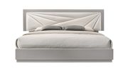 Florence leather headboard bed in taupe lacquer by J&M additional picture 9