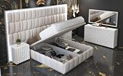 High led headboard stylish European king size bed by Franco Spain additional picture 3