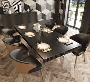 Black gloss Spain-made dining table in wave pattern by Franco Spain additional picture 2