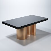 Black gloss Spain-made dining table in wave pattern by Franco Spain additional picture 12