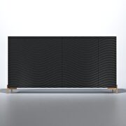 Black gloss Spain-made buffet in wave pattern by Franco Spain additional picture 3