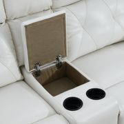 White jewel embellished white power recline sofa by Global additional picture 7