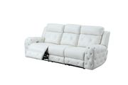 White jewel embellished white power recline sofa by Global additional picture 10