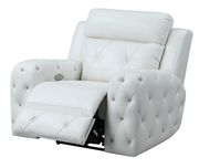 White jewel embellished white power recliner by Global additional picture 2