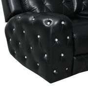 Black jewel embellished black power recline sofa by Global additional picture 10
