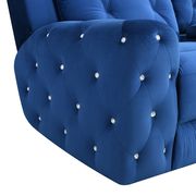 Blue jewel embellished blue power recline sofa by Global additional picture 4
