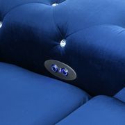 Blue jewel embellished blue power recline sofa by Global additional picture 8