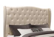 Modern tufted headboard full bed in champagne by Global additional picture 2