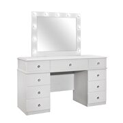 White finish stylish vanity set in rubberwood by Global additional picture 4