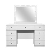 White finish stylish vanity set in rubberwood by Global additional picture 5
