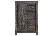 Farmhouse style gray distressed finish full size bed by Global additional picture 3