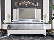 Contemporary white bed w/ light by Global additional picture 3