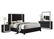Contemporary black bed w/ light by Global additional picture 12