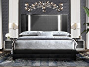 Contemporary black bed w/ light by Global additional picture 20