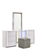 White glossy vanity + stool set by Global additional picture 4
