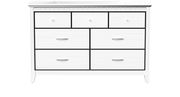 Affordable white dresser w/ mirrored accents by Global additional picture 3