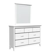 Affordable white dresser w/ mirrored accents by Global additional picture 4