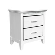 Affordable white nightstand w/ mirrored accents by Global additional picture 2