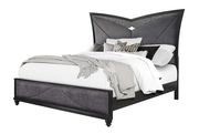 Black glossy art deco design queen bed by Global additional picture 7