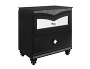 Black glossy art deco design nightstand by Global additional picture 2