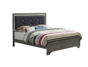 Simple light gray wood veener platform bed by Global additional picture 3