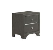 Simple light gray wood veener nightstand by Global additional picture 2