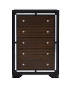 Brown/cherry two toned modern style chest by Global additional picture 2