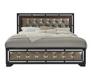 Brown/cherry two toned modern style king bed by Global additional picture 2