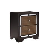 Brown/cherry two toned modern style nightstand by Global additional picture 2