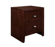 Merlot brown simplistic modern nightstand by Global additional picture 2