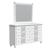 Elegant white / silver chic style dresser by Global additional picture 2