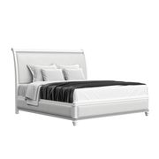Elegant white / silver chic style king bed by Global additional picture 7