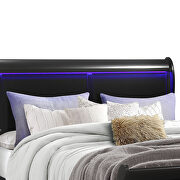 Rubberwood casual style black slat king bed by Global additional picture 4