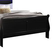 Rubberwood casual style black slat king bed by Global additional picture 5