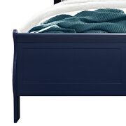 Rubberwood casual style blue slat king bed by Global additional picture 7
