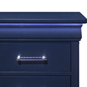 Rubberwood casual style blue nightstand by Global additional picture 2