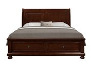 Rich brown finish traditional style bed by Global additional picture 4