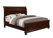 Rich brown finish traditional style king bed by Global additional picture 2