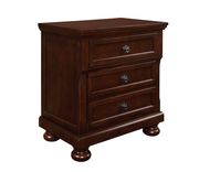 Rich brown finish traditional style nightstand by Global additional picture 2