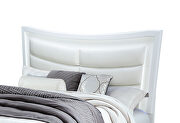 White queen bed with crystals and led in glam style by Global additional picture 2