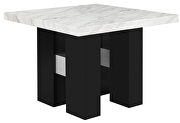 White faux marble top dining table in counter height by Global additional picture 4