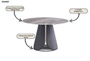 Faux marble cirle top dining table by Global additional picture 2
