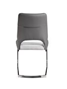 Contemporary gray / light gray dining chair additional photo 2 of 3