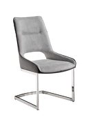 Contemporary gray / light gray dining chair by Global additional picture 4