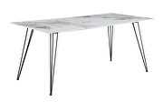 Simplistic marble-like surface black/white table top by Global additional picture 2