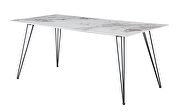 Simplistic marble-like surface black/white table top by Global additional picture 3